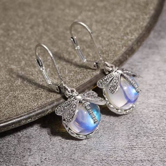 Silver Dragonfly Khalisa Earrings - Picture 4 of 8